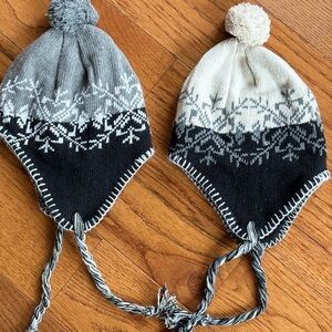 Cozy Gray and Black Winter Hat